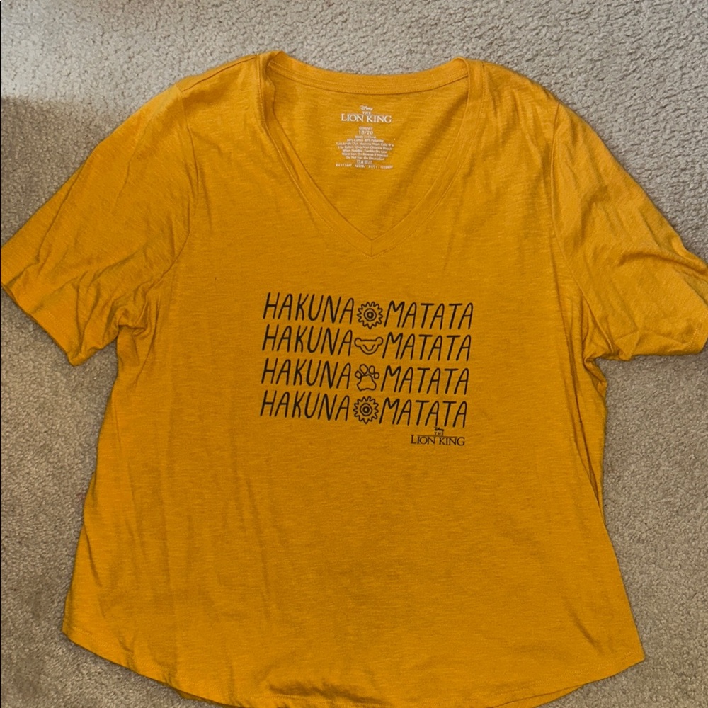 Lane Bryant Yellow Hakuna Matata Tee